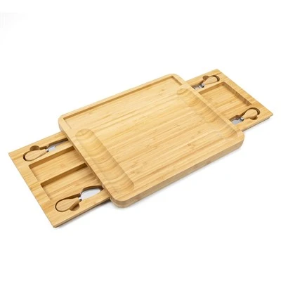 Hoʻonohonoho ʻia ka pā pāpaʻi ʻohe me 2 drawers